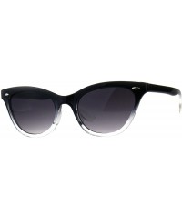 Oval Womens Oval Cateye Fashion Sunglasses Black & Color 2 Tone Shades UV 400 - Black Clear - CX18DQ9454W $21.09