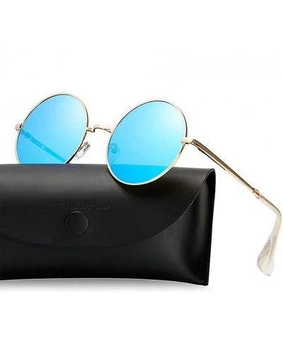 Aviator Small Round Vintage Mirror Lenses UV Protection Unisex Sunglasses - CM184C3YM6Q $16.01