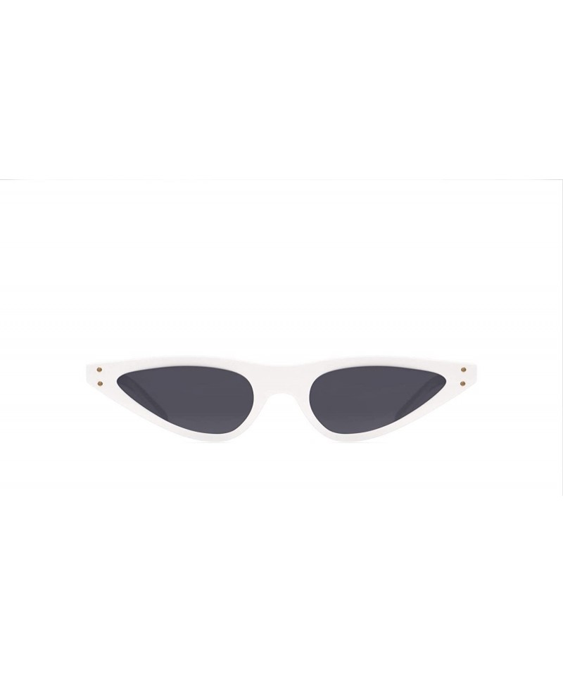 Oversized Places We Love Collection The Harajuku Polarized Cat-Eye Sunglasses - Shell White/Dark Grey - CT18DNK468K $31.80