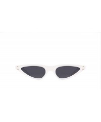 Oversized Places We Love Collection The Harajuku Polarized Cat-Eye Sunglasses - Shell White/Dark Grey - CT18DNK468K $14.23