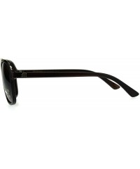 Rectangular Polarized Antiglare Mens Rectangular Plastic Racer Pilots Sunglasses - All Brown - C018C54DHSA $22.91