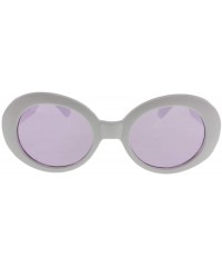 Oval Kurt - Celebrity Inspired Oval Sunglasses - Whitepurple - CR18S5CUKHX $22.62