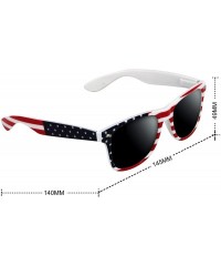 Square 3 Pairs American Patriot Flag Beach and July 4th Series Sunglasses -Red/Blue/Grey Lens - White - CG18QESKISH $27.48