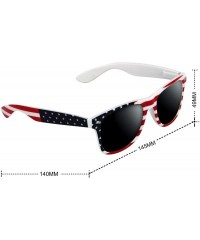 Square 3 Pairs American Patriot Flag Beach and July 4th Series Sunglasses -Red/Blue/Grey Lens - White - CG18QESKISH $16.94