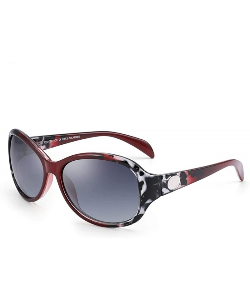 Oval Women's Polarized Sunglasses Oval Sunglasses Retro Polarized Sunglasses - CK1900ZZCZM $51.02