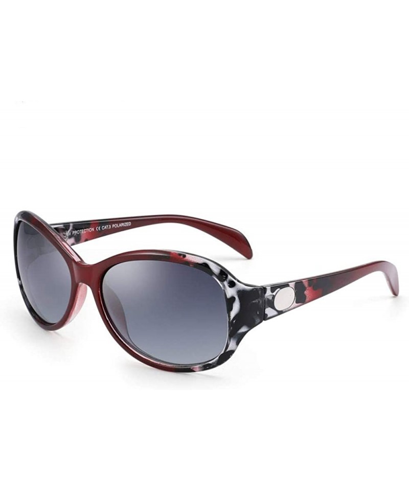 Oval Women's Polarized Sunglasses Oval Sunglasses Retro Polarized Sunglasses - CK1900ZZCZM $34.48