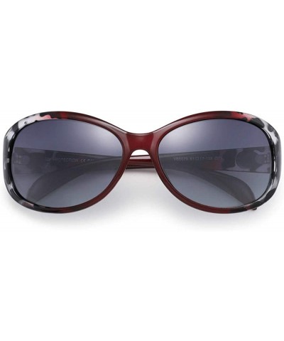 Oval Women's Polarized Sunglasses Oval Sunglasses Retro Polarized Sunglasses - CK1900ZZCZM $51.02
