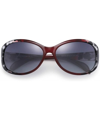 Oval Women's Polarized Sunglasses Oval Sunglasses Retro Polarized Sunglasses - CK1900ZZCZM $34.48