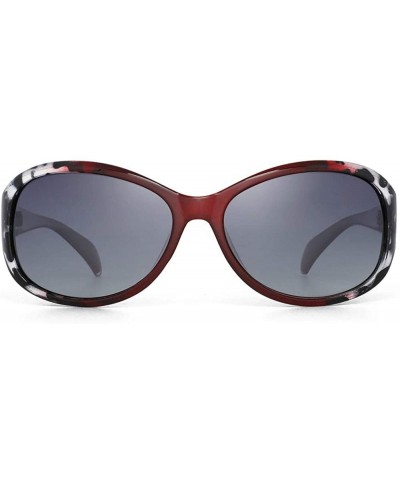 Oval Women's Polarized Sunglasses Oval Sunglasses Retro Polarized Sunglasses - CK1900ZZCZM $51.02