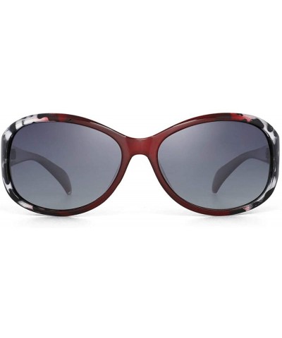 Oval Women's Polarized Sunglasses Oval Sunglasses Retro Polarized Sunglasses - CK1900ZZCZM $34.48