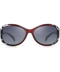 Oval Women's Polarized Sunglasses Oval Sunglasses Retro Polarized Sunglasses - CK1900ZZCZM $51.02