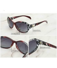 Oval Women's Polarized Sunglasses Oval Sunglasses Retro Polarized Sunglasses - CK1900ZZCZM $34.48