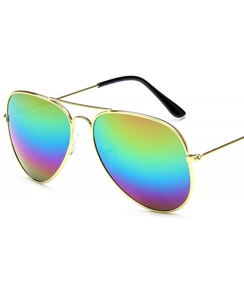 Rimless Women Fashion Round Frame Colorful Gradient Rimless Sunglasses - Multi - CJ18HAYU2C0 $9.15