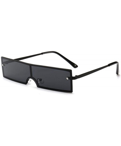 Square New Fashion Women Eyewear Casual Square Shape Sunglasses Sunglasses - Black - CG199XCCD9C $80.79