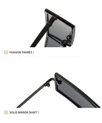 Square New Fashion Women Eyewear Casual Square Shape Sunglasses Sunglasses - Black - CG199XCCD9C $80.79