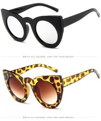 Cat Eye Lowly Cat Eye Sunglasses Vintage Circle Shade Women Eyewear5148 Casual Fashion Sunglasses (Color NO.3) - No.3 - CW197...