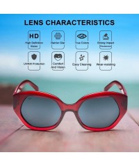 Cat Eye Polarized 80's Retro Cateye Sunglasses for Men Women - Red - C818EL4X64C $35.69