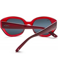 Cat Eye Polarized 80's Retro Cateye Sunglasses for Men Women - Red - C818EL4X64C $35.69
