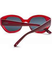 Cat Eye Polarized 80's Retro Cateye Sunglasses for Men Women - Red - C818EL4X64C $14.83