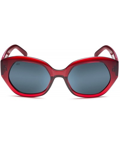 Cat Eye Polarized 80's Retro Cateye Sunglasses for Men Women - Red - C818EL4X64C $35.69