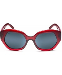 Cat Eye Polarized 80's Retro Cateye Sunglasses for Men Women - Red - C818EL4X64C $35.69