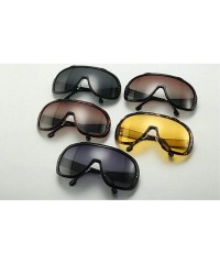 Oversized Oversized Frame Mask Sunglasses Brand Designer Fashion Lady Shaded Sunglasses UV400 - Brown - CU18URMK9Y8 $24.65