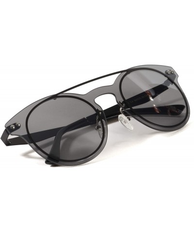 Round Round Polarized Sunglasses for Men Women with Case and Cloth - Silver - CP18I4N7SGU $19.22
