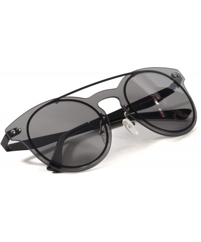 Round Round Polarized Sunglasses for Men Women with Case and Cloth - Silver - CP18I4N7SGU $11.38