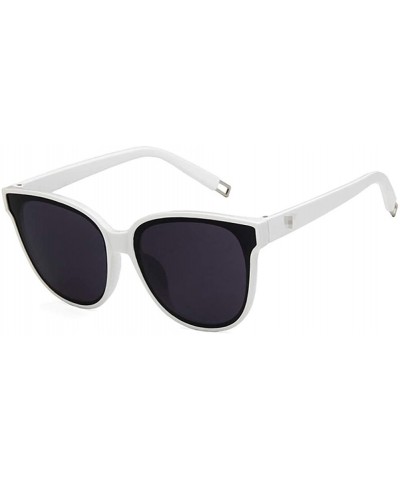 Square Unisex Sunglasses Fashion White Grey Drive Holiday Square Non-Polarized UV400 - White Grey - CQ18RLXWSOD $7.51