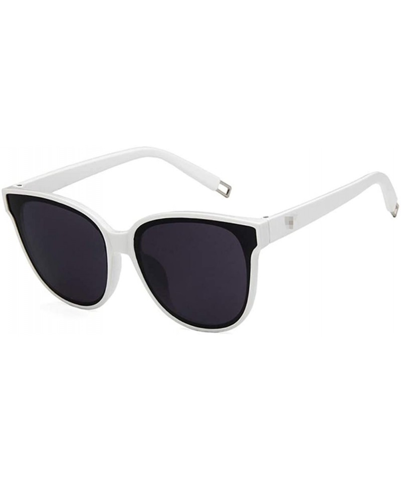 Square Unisex Sunglasses Fashion White Grey Drive Holiday Square Non-Polarized UV400 - White Grey - CQ18RLXWSOD $16.80