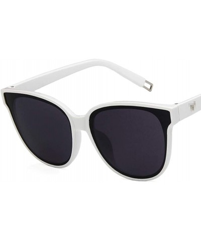 Square Unisex Sunglasses Fashion White Grey Drive Holiday Square Non-Polarized UV400 - White Grey - CQ18RLXWSOD $7.51