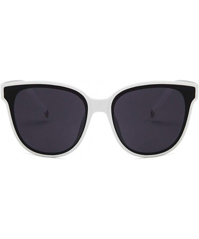 Square Unisex Sunglasses Fashion White Grey Drive Holiday Square Non-Polarized UV400 - White Grey - CQ18RLXWSOD $17.02