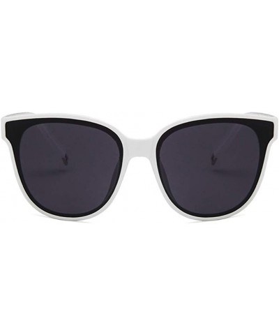 Square Unisex Sunglasses Fashion White Grey Drive Holiday Square Non-Polarized UV400 - White Grey - CQ18RLXWSOD $16.80