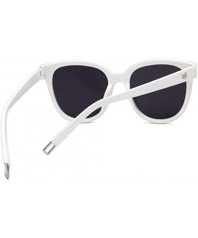 Square Unisex Sunglasses Fashion White Grey Drive Holiday Square Non-Polarized UV400 - White Grey - CQ18RLXWSOD $7.51