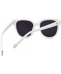 Square Unisex Sunglasses Fashion White Grey Drive Holiday Square Non-Polarized UV400 - White Grey - CQ18RLXWSOD $16.80