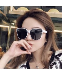 Square Unisex Sunglasses Fashion White Grey Drive Holiday Square Non-Polarized UV400 - White Grey - CQ18RLXWSOD $16.80