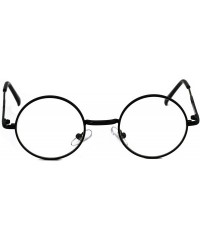 Round John Lennon Hipster Fashion Sunglasses Small Metal Round Circle Elton Style - Black Clear - CM180NKAAWD $17.56