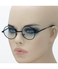Round John Lennon Hipster Fashion Sunglasses Small Metal Round Circle Elton Style - Black Clear - CM180NKAAWD $17.56