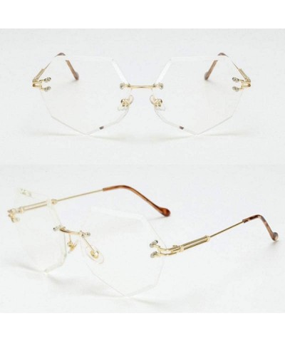 Aviator Unique Oculos De Sol Ladies Eyewear UV400 Metal Frame Brand Designer C9 White - C9 White - CR18YZWCT7G $7.33