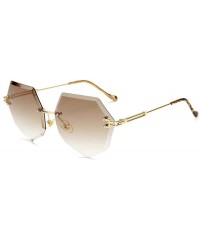 Aviator Unique Oculos De Sol Ladies Eyewear UV400 Metal Frame Brand Designer C9 White - C9 White - CR18YZWCT7G $7.33