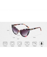 Square Fashion Vintage Cat Eye Big Frame Sunglasses-Retro Eyewear Fashion Ladies Man - D - CQ18Q3ZOA32 $17.28