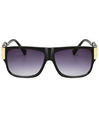 Aviator Retro Sunglasses Men Vintage Brand Designer Sun Glasses Male Celebrity C1black - C2gray - C518Y5UZCUU $9.95