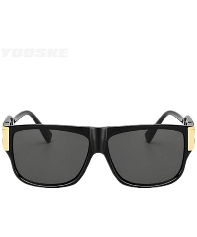 Aviator Retro Sunglasses Men Vintage Brand Designer Sun Glasses Male Celebrity C1black - C2gray - C518Y5UZCUU $9.95