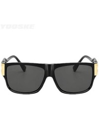 Aviator Retro Sunglasses Men Vintage Brand Designer Sun Glasses Male Celebrity C1black - C2gray - C518Y5UZCUU $9.95