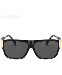 Aviator Retro Sunglasses Men Vintage Brand Designer Sun Glasses Male Celebrity C1black - C2gray - C518Y5UZCUU $9.95