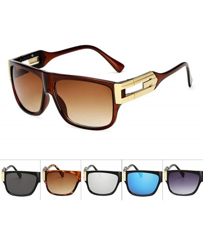 Aviator Retro Sunglasses Men Vintage Brand Designer Sun Glasses Male Celebrity C1black - C2gray - C518Y5UZCUU $9.95