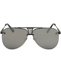 Round F97303 Fashion Pilot Sunglasses - Black - CG188KH0ZNE $17.56