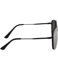 Round F97303 Fashion Pilot Sunglasses - Black - CG188KH0ZNE $36.07