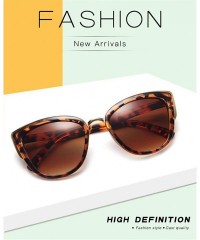 Cat Eye Retro Vintage Cat Eye Sunglasses for Women Plastic Frame Sun Glasses Ladies Shades - Leopard Print - C2193086T6W $19.32