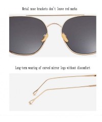 Goggle Anti-UVA - UVB of Women's Metal Color Film Sunglasses - Purple Membrane With Golden Frame - CV18XU63MD8 $50.64